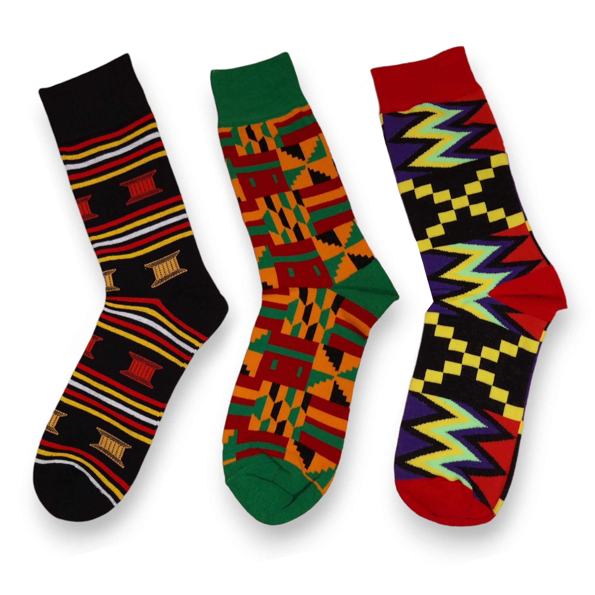 Chaussettes africaines / chaussettes afro - Lot de 3 paires EHAN