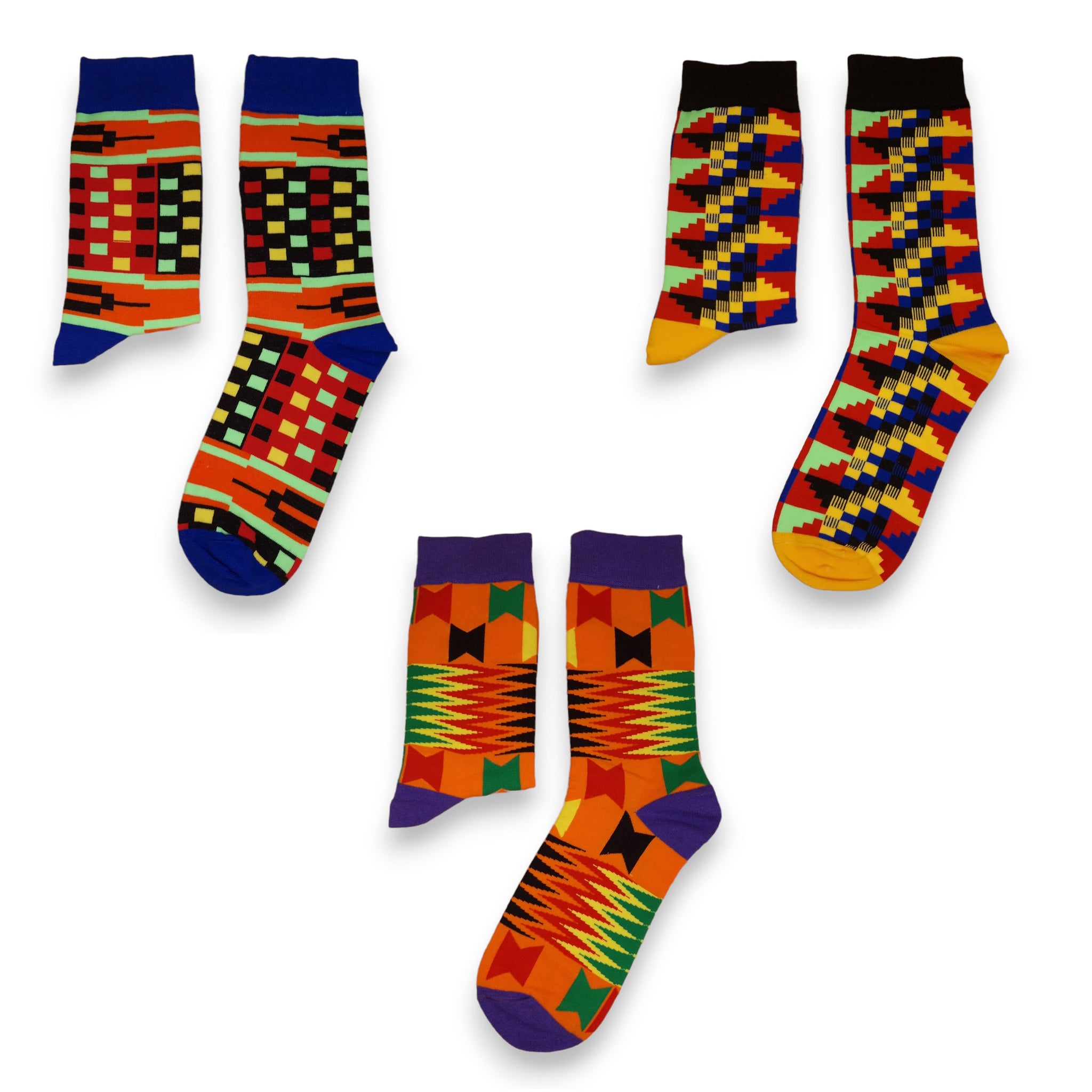 Afrikanische Socken / Afro-Socken - Satz mit 3 Paaren - SALE