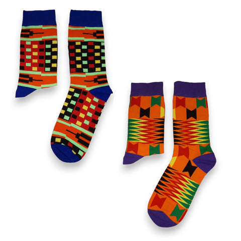 Chaussettes africaines / chaussettes afro - Lot de 2 paires - VENTE