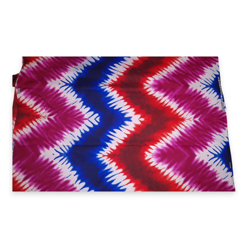 Tissu africain / tissu wax - Rouge / Bleu / Rose Tie Dye - Polycoton