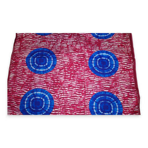 Tissu africain / tissu wax - Rose / Bleu Tie Dye - Polycoton