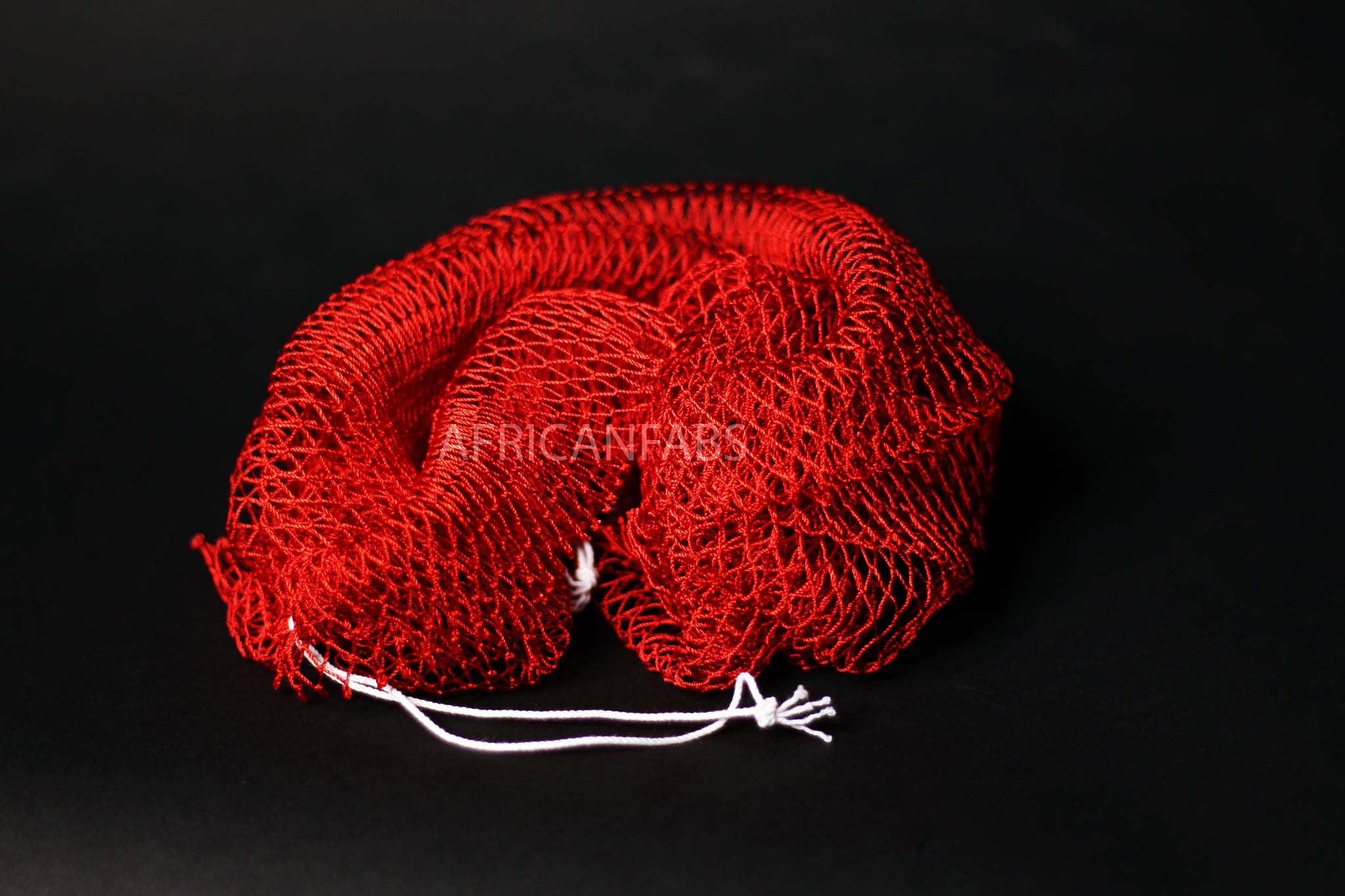 African net sponge / African exfoliating net / Sapo sponge - Compact size - Red