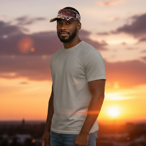 Casquettes pare-soleil à imprimé africain - Marron