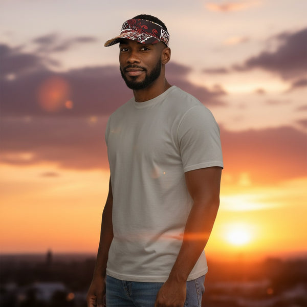 Afrikanischer Print Sonnenschutzkappen - Braun