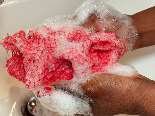 African net sponge / African exfoliating net / Sapo sponge - Turquoise