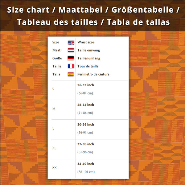 Afrikanischer Print Minirock - Petrol Gelb Kuba Blocks Congo