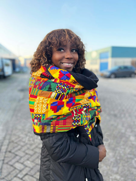 African print Winter scarf for Adults Unisex - Yellow