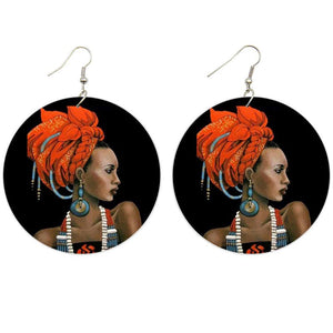 Boucles d'oreilles africaines en bois | African Lady