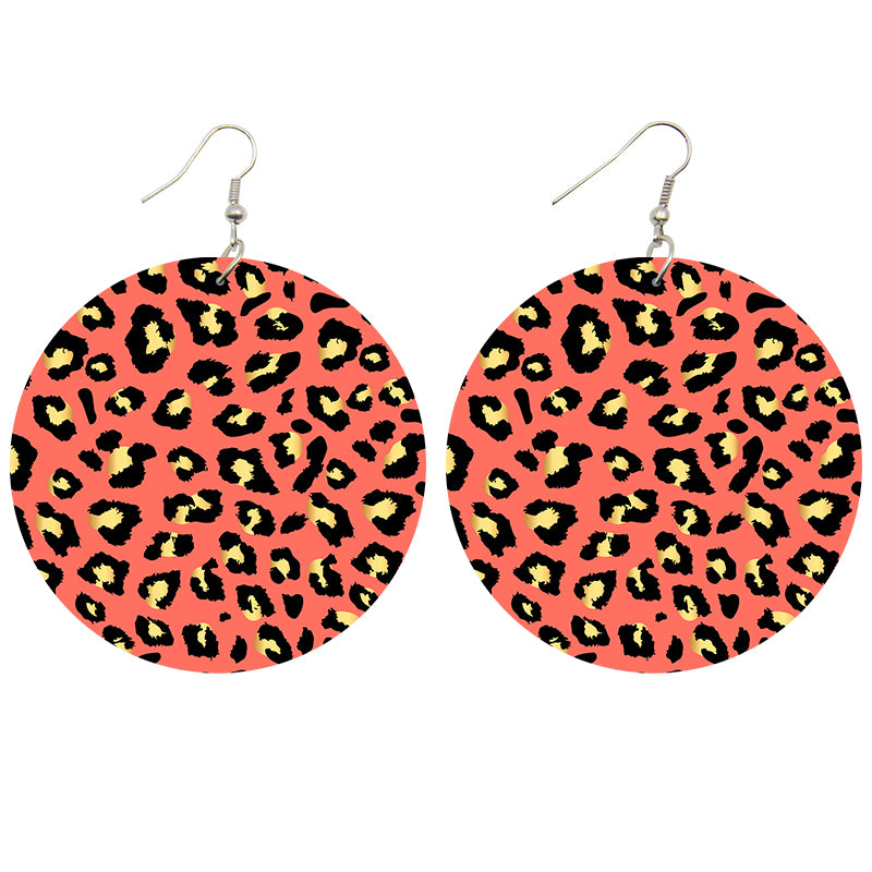 Leopard print Lachs - Afrikanische Ohrringe