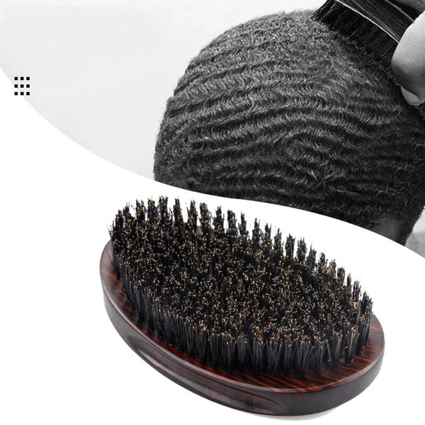 Wave Brush - 360 Waves Brosse à ondulations courbes pour coiffure bonnet durag - Noir - Unisexe