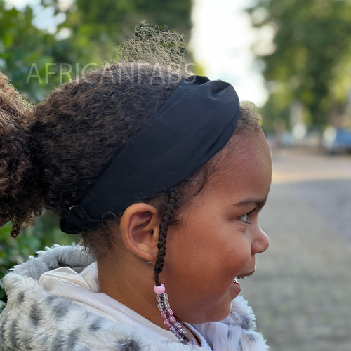 Bandeau imprimé africain - Enfants - Accessoires pour cheveux - Noir