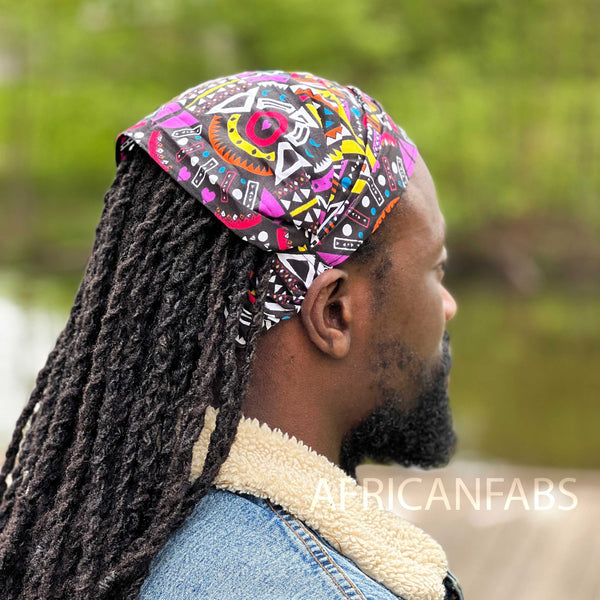 Haarband / Stirnband / Kopfband in Afrikanischer Print - Unisex Erwachsene - Rosa multicolor