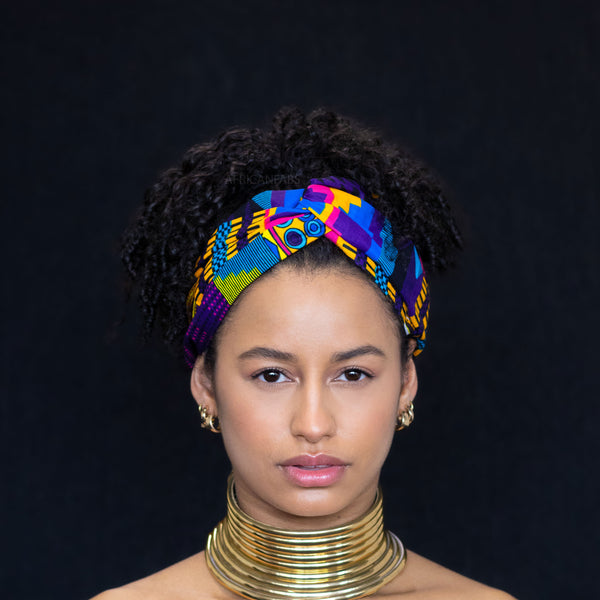 Bandeau imprimé africain - Adultes - Accessoires pour cheveux - Multicolore Kinte