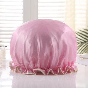 LARGE Shower cap for full hair / curls - Pink