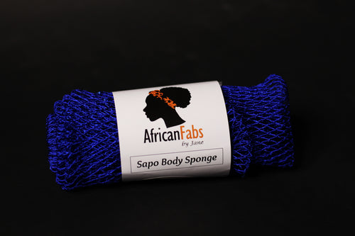 Afrikanischer Schwamm / Net sponge - traditioneller African Sapo Sponge - Blau