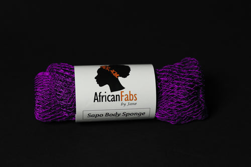 Afrikanischer Schwamm / Net sponge - traditioneller African Sapo Sponge - Lila