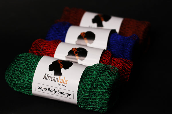 Afrikanischer Schwamm / Net sponge - traditioneller African Sapo Sponge - Grün